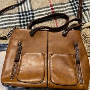 Brown commuter bag